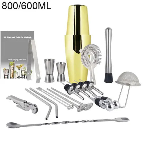 Boston Cocktail Shaker Bar Tools Wine Mixer Set Crimson Medea