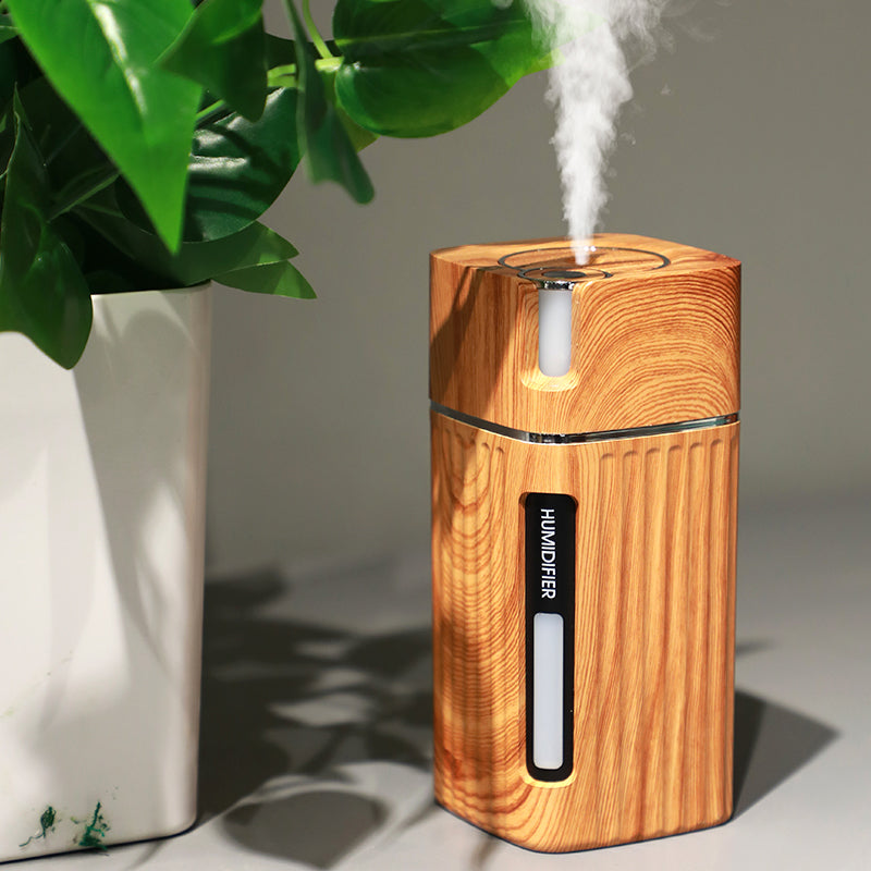 Ultrasonic Air Humidifier USB Mini Mist Maker LED Light Maroon Asteria