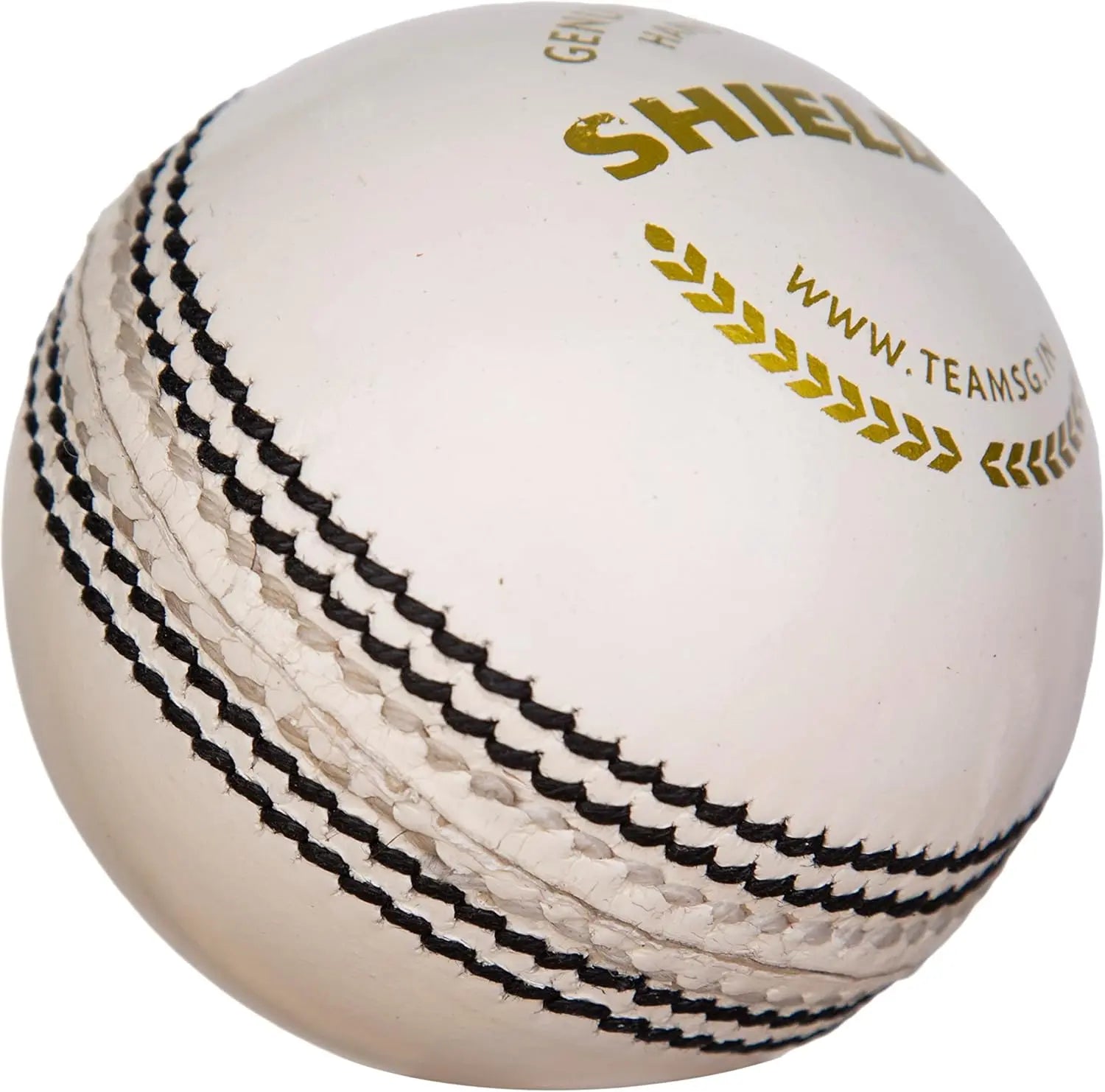 SG Cricket Shield 20 Premium Leather Ball (White Color) Lemon Odysseus