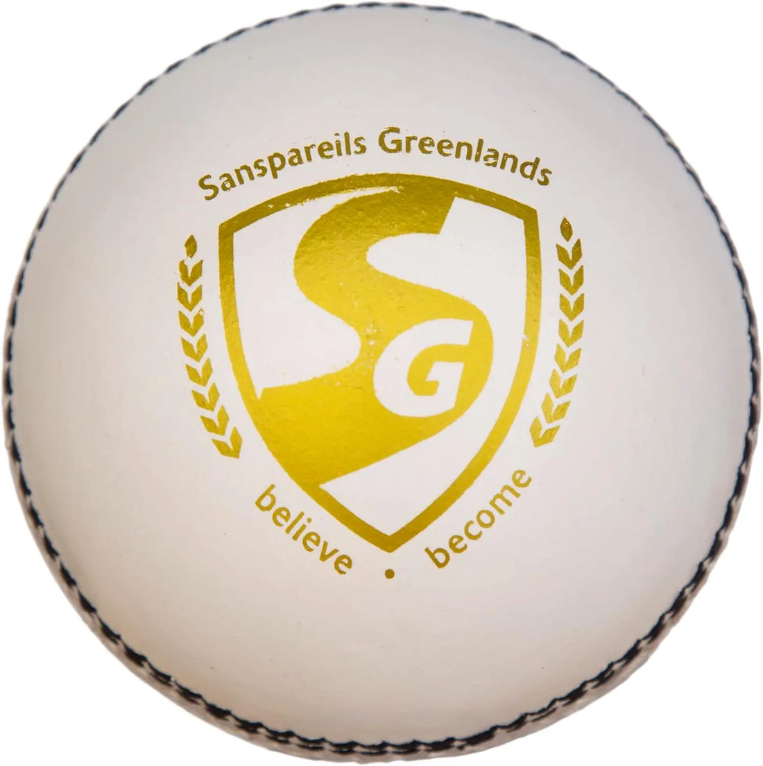 SG Cricket Shield 20 Premium Leather Ball (White Color) Lemon Odysseus