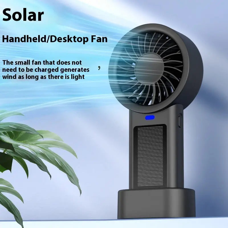 USB Mini Solar Charging Handheld Fan Crimson Medea