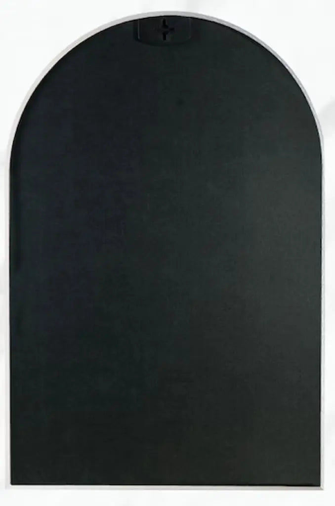 20x30 Inch Silver Metal Framed Arched Bathrrom Mirror for Wall. Sangria Beech