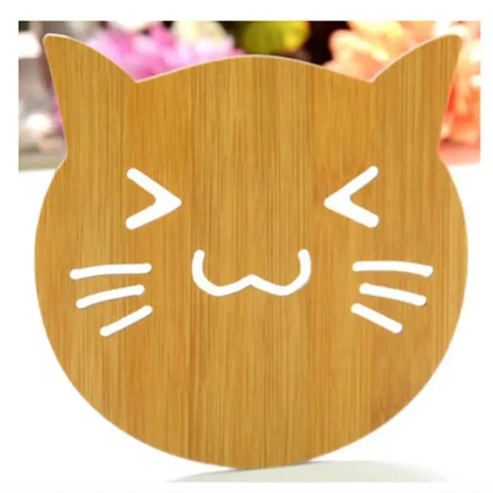 Cartoon Coasters Cup Carriers For Drinks Table Placemats Wood Drink Drinking Coaster Coffee Mug Rack Coffee Cup Stand Cup Coaster Wood Cup Wooden Dining Table Cup Holder Pink Lucy