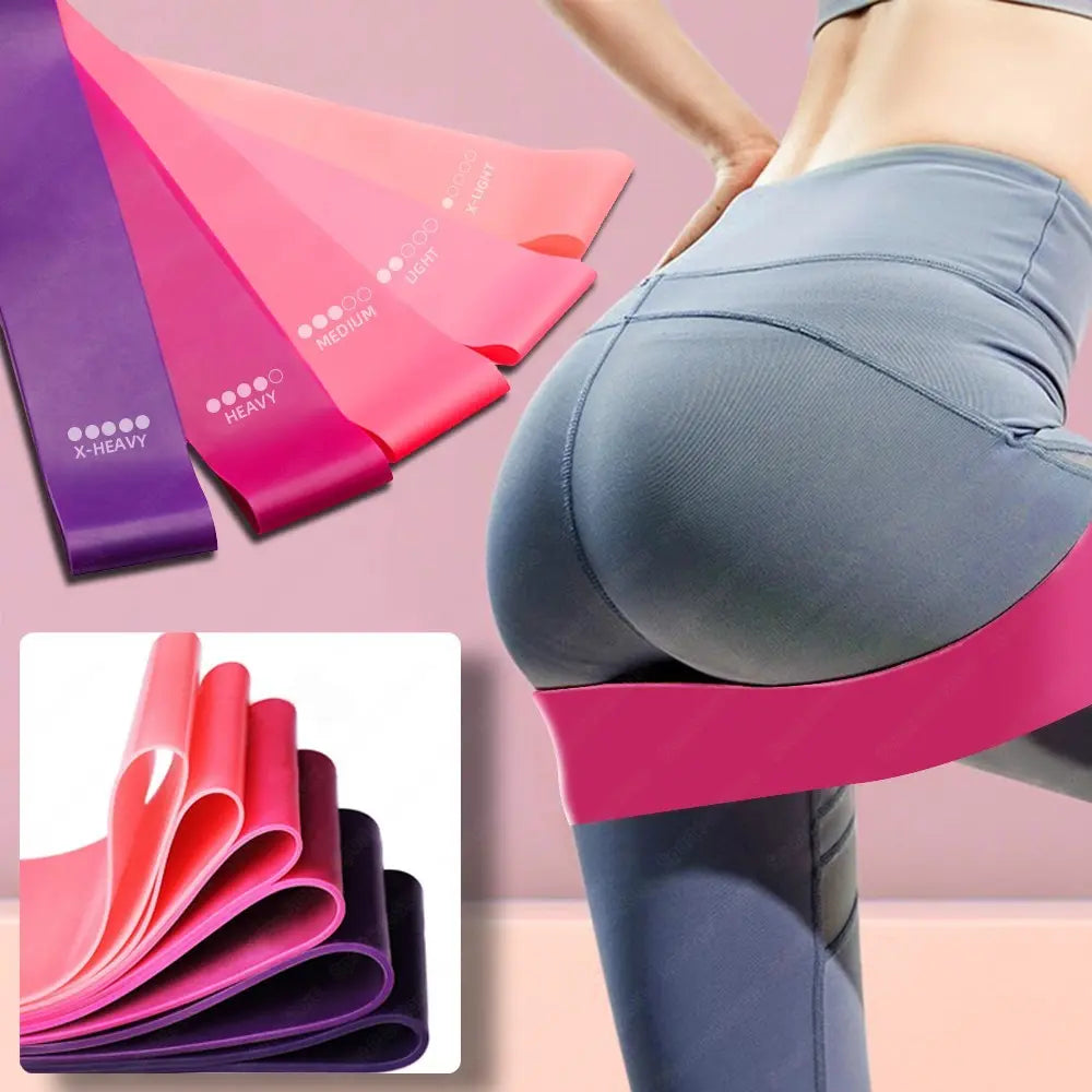 Resistance Bands Sealing Elastic Booty Sport Bodybuilding Rubber Band For Fitness Gym Leagues Equipment Sports Mini Yoga Pink Lucy