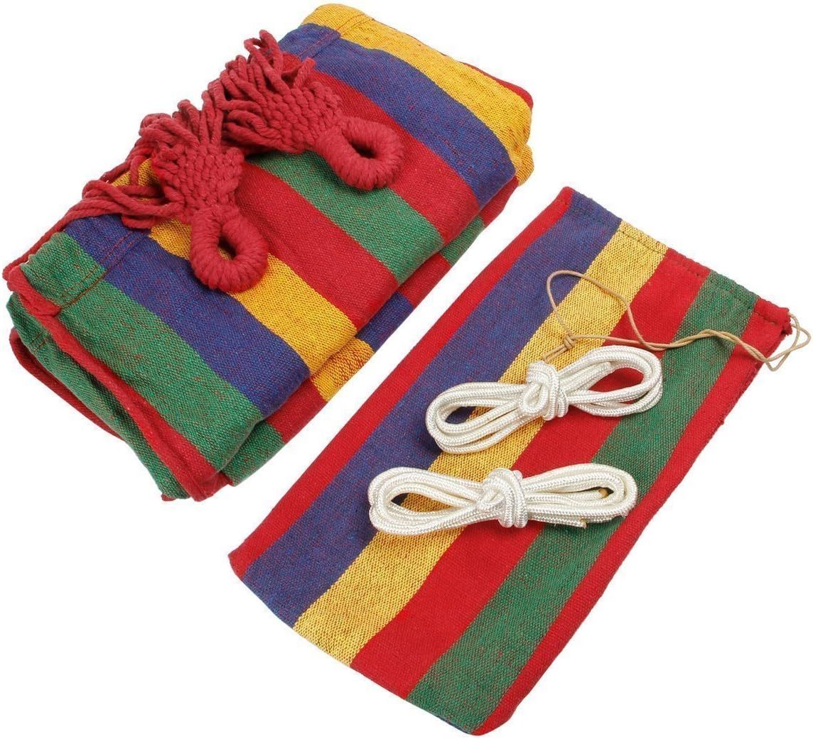 WoneNice™ – Double Cotton Hammock for 2 Persons, Spain Warehouse Carmine Juneberry