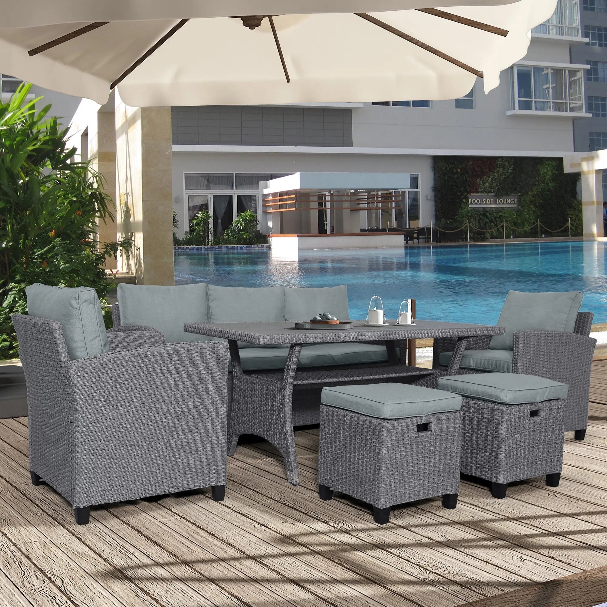 Outdoor Rattan Wicker Set