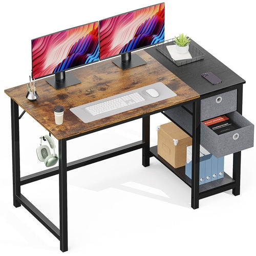 Computer Desk With Drawer Crimson Medea