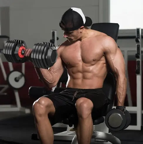 Adjustable Dumbbell Set, 10 In 1 Free Dumbbell For Men And Women, Black Dumbbell For Home Gym, Full Body Workout Fitness, Fast Adjust By Turning Handle 10 Gears55 LB Pink Lucy