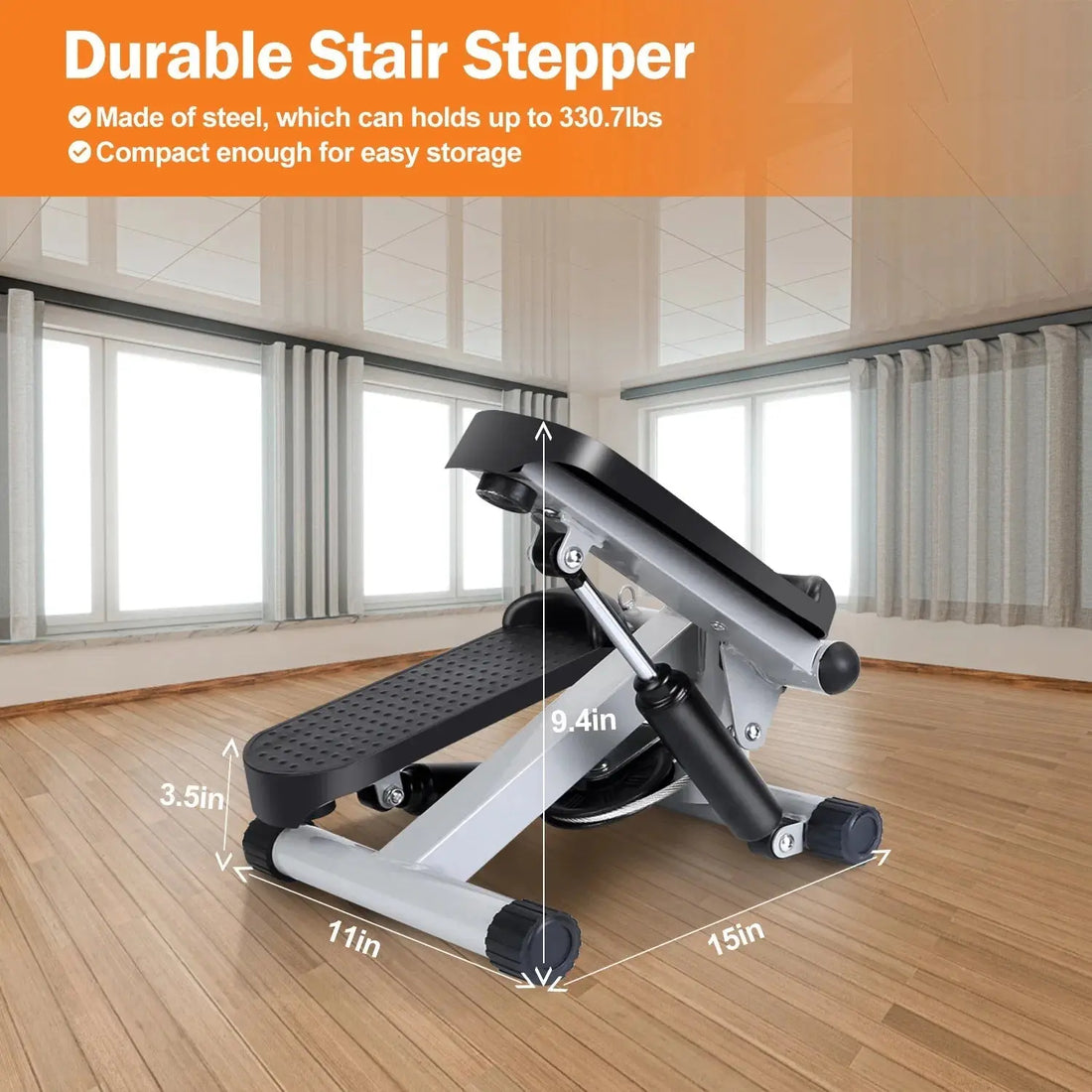 Exercise Stepper For Women Mini Fitness Stepper With 2 Resistance CJDropshipping