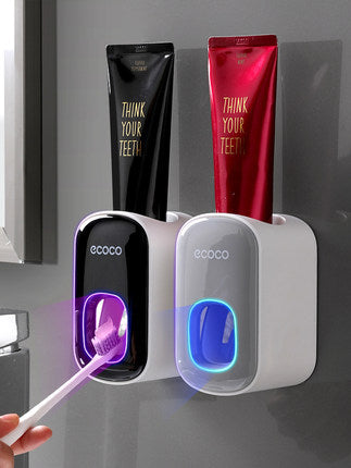Wall Mounted Automatic Toothpaste Holder For Bathroom Maroon Asteria