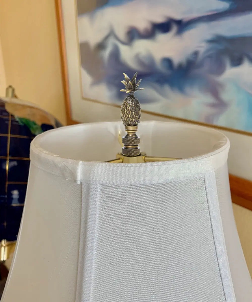 Tall Pineapple Lamp Finial Antique Brass Metal 2.5"h Thulite