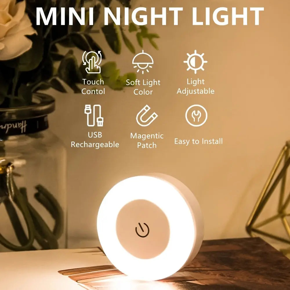 Versatile LED Touch Night Light for Home Decor Champagne Apollo