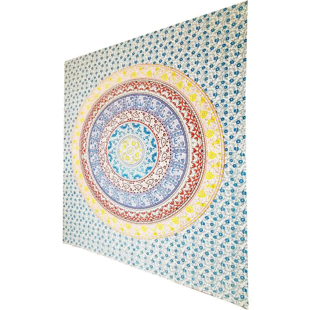 Botanical Garden Theme Wall Decoration Full Size Tapestry Silver Hestia