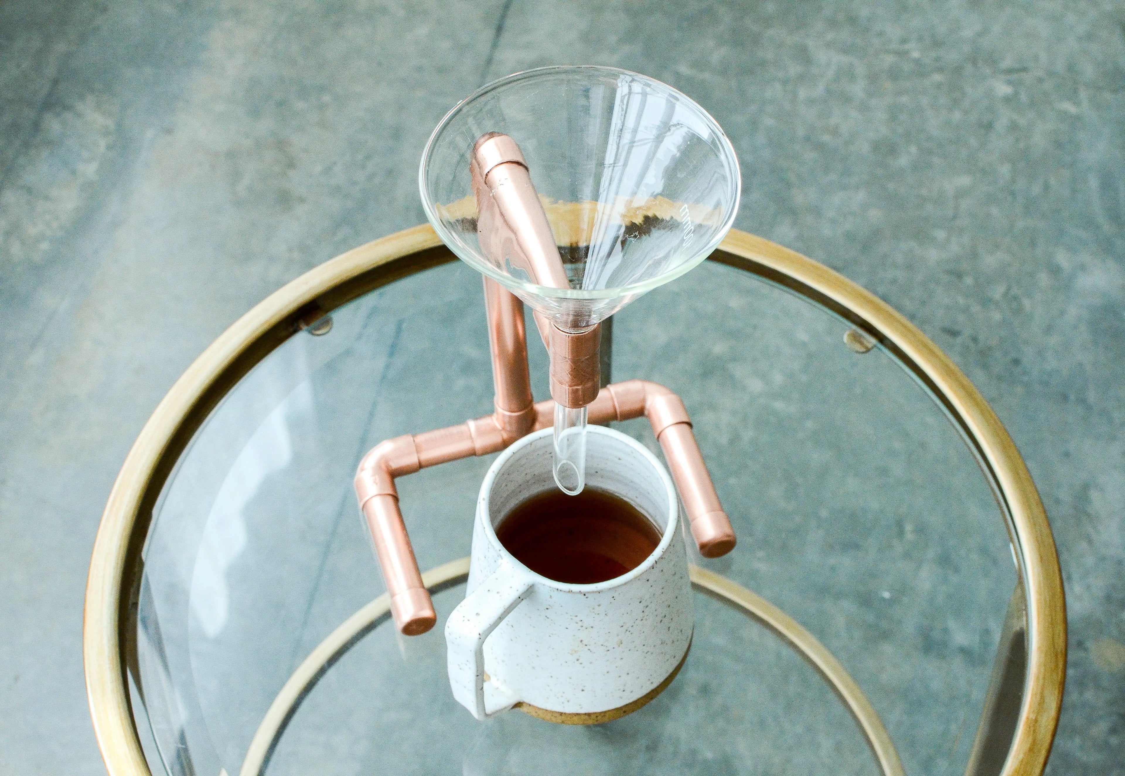 Copper Coffee Pour Over Pinwheel