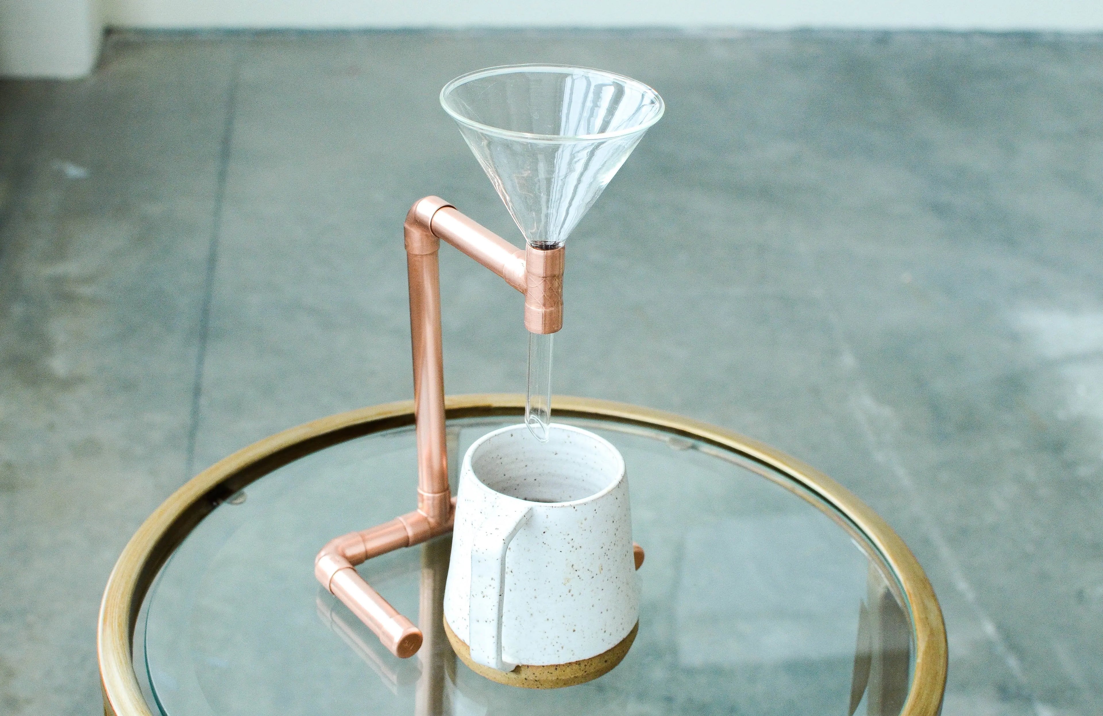 Copper Coffee Pour Over Pinwheel