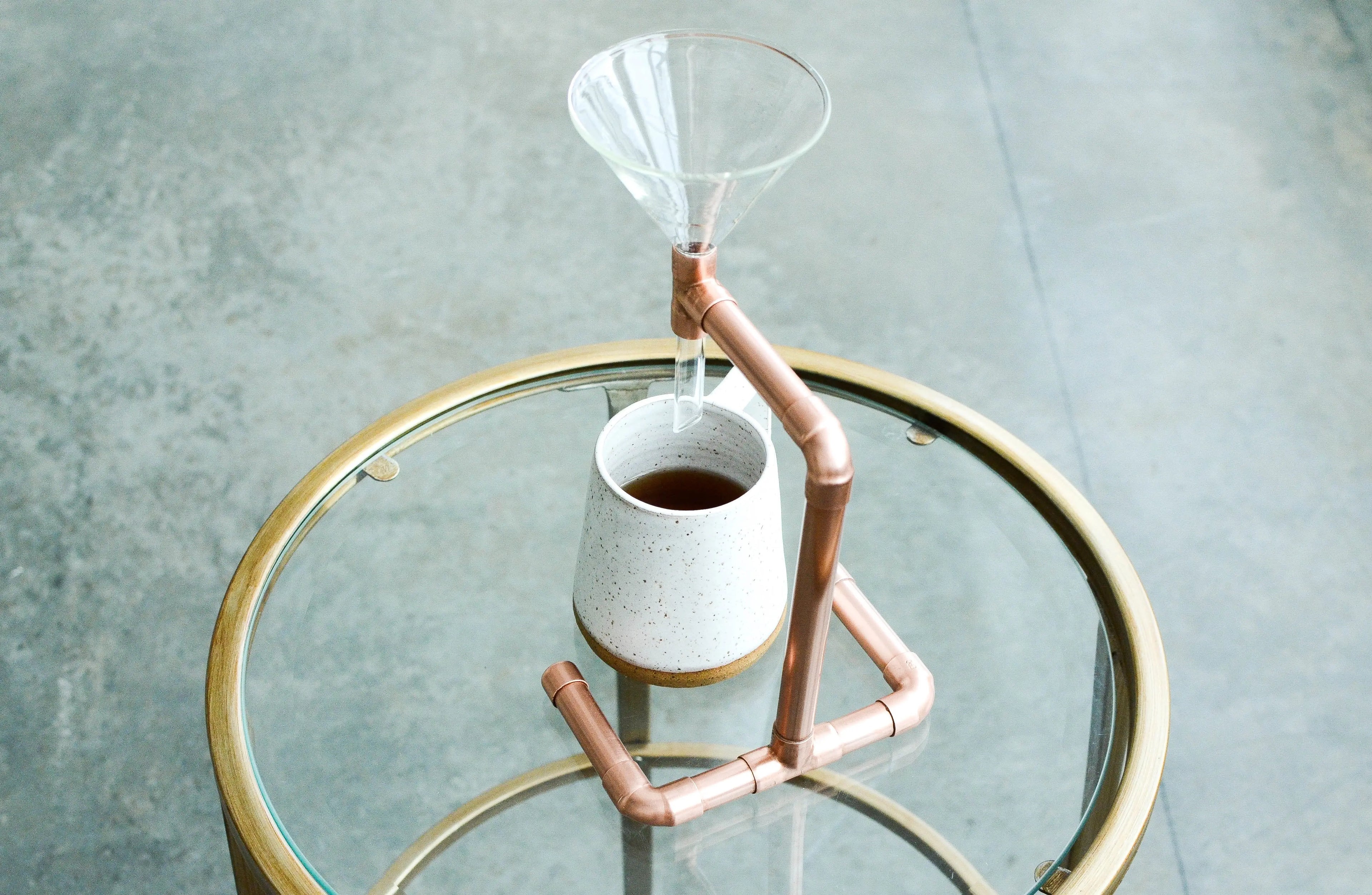 Copper Coffee Pour Over Pinwheel