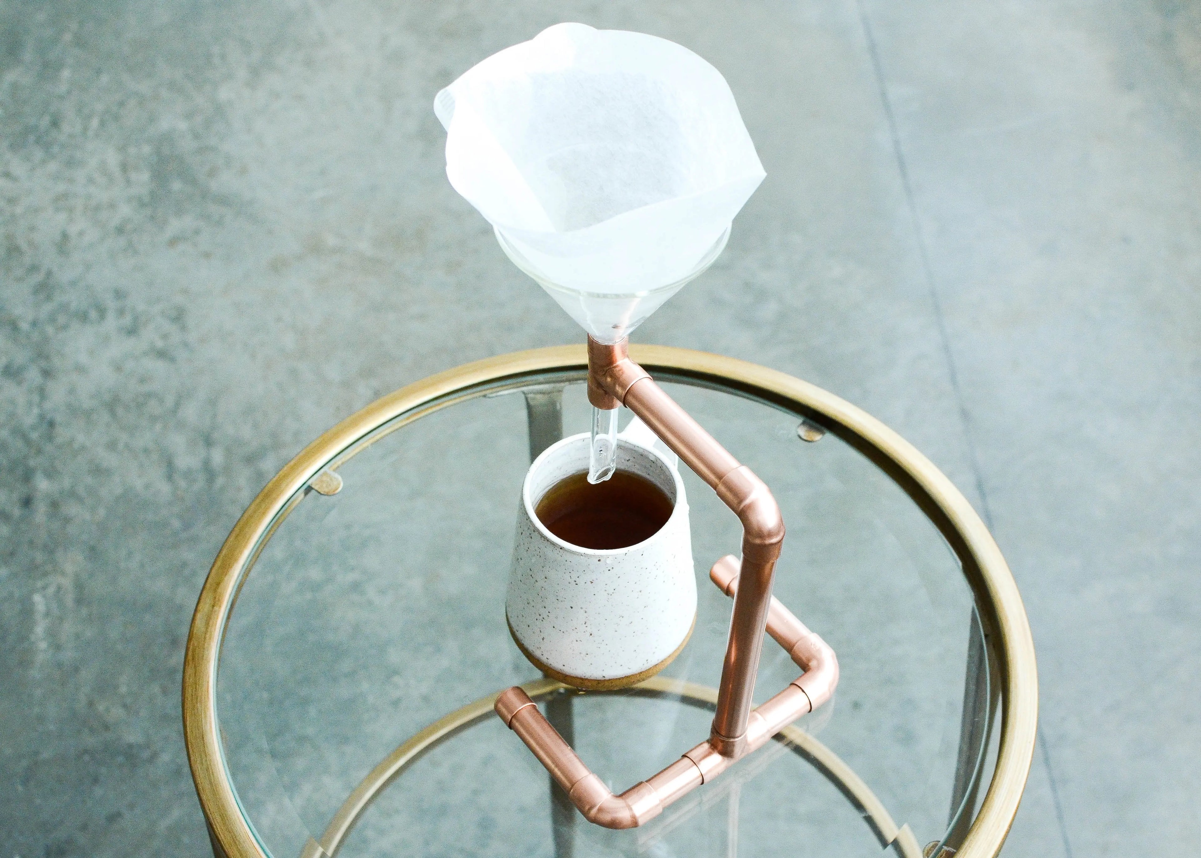 Copper Coffee Pour Over Pinwheel