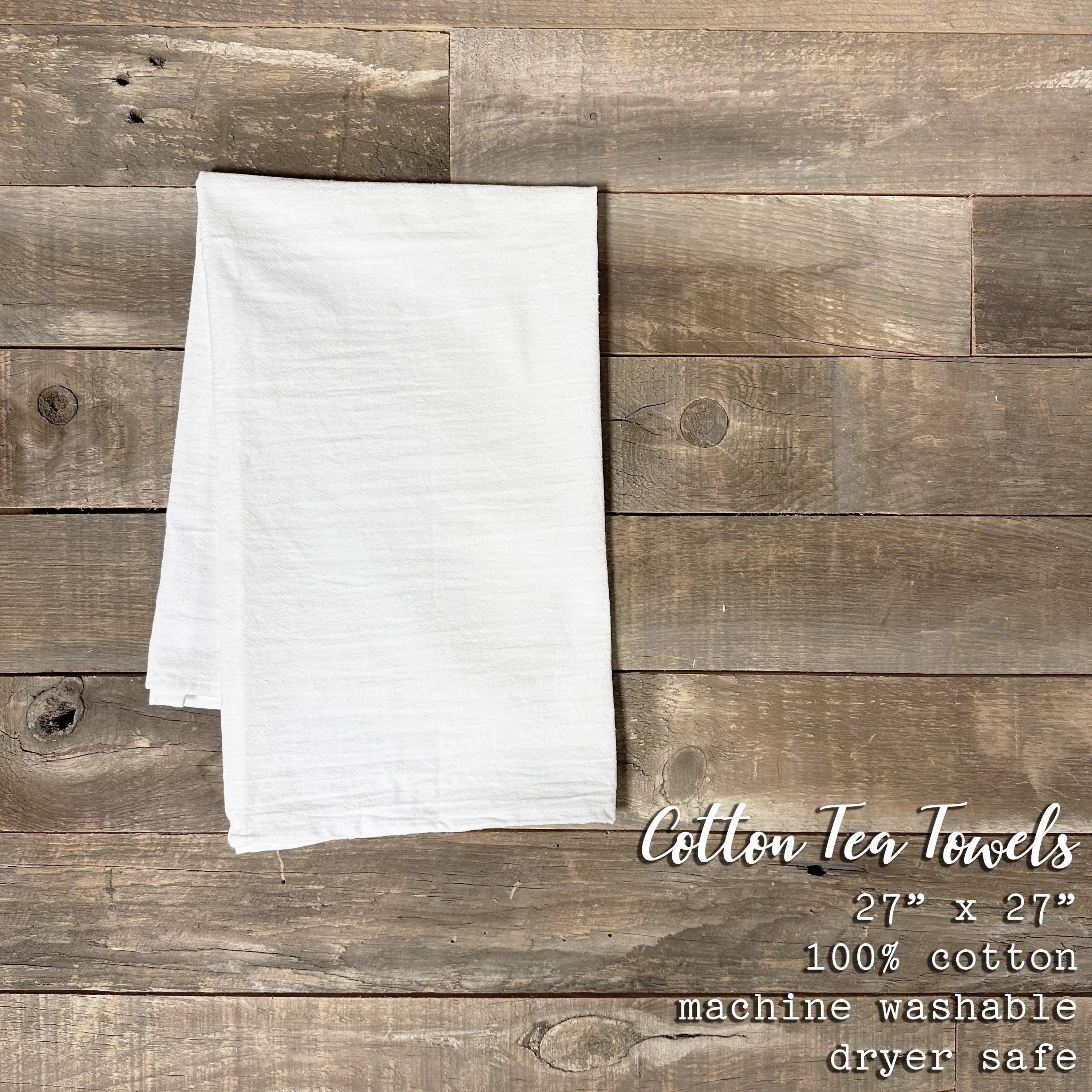 Farm Fresh Eggs - Cotton Tea Towel White Helen