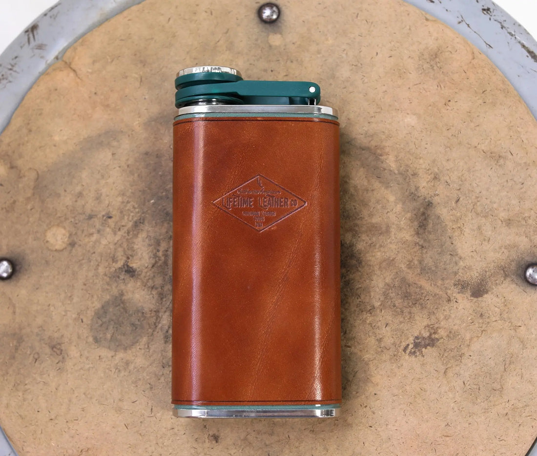 Leather Flask Olive Iolaus