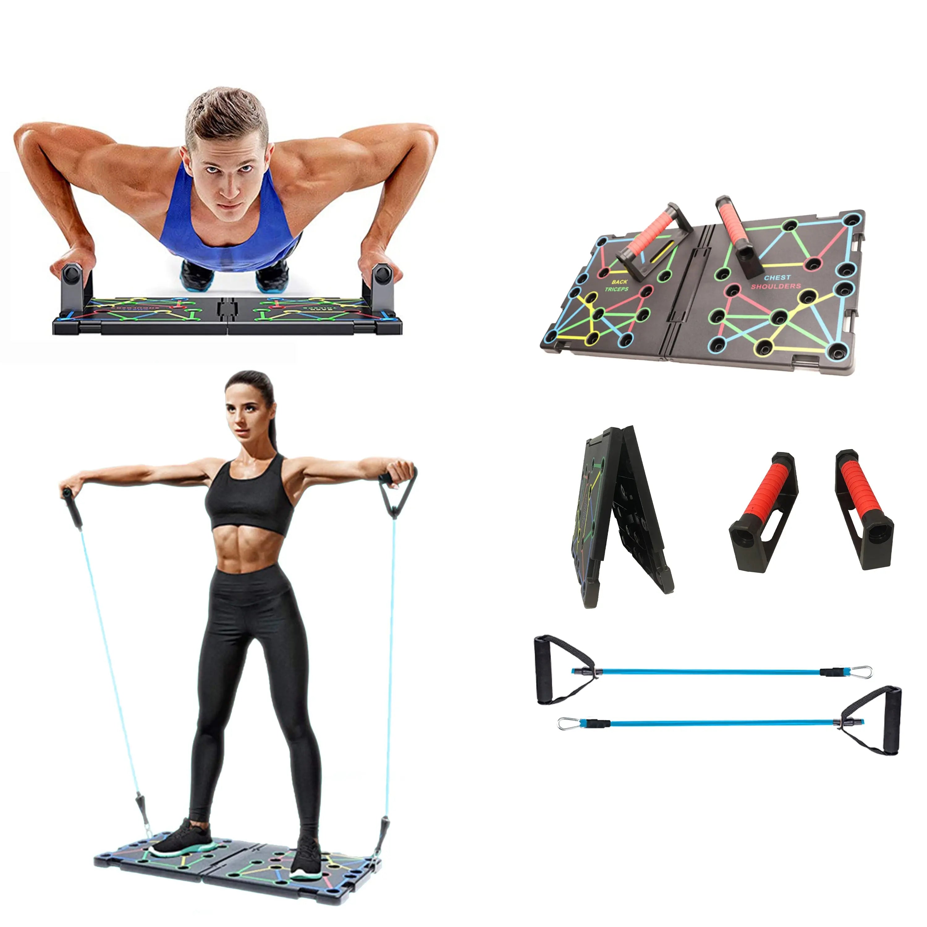 9 in 1 Push Up Rack Board System Fitness Workout Train Gym Exercise Copper Hecuba