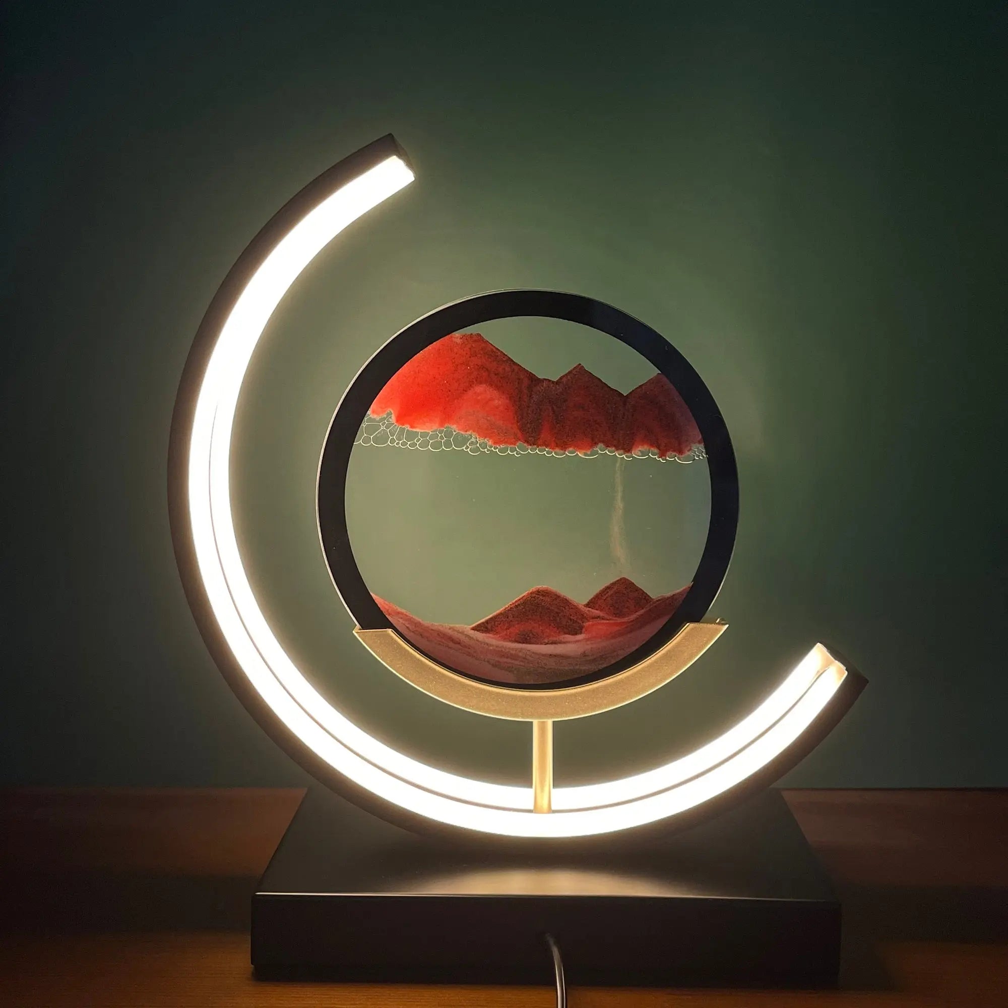 Moving Sand Sandscapes LED Table Lamp Sangria Apricot