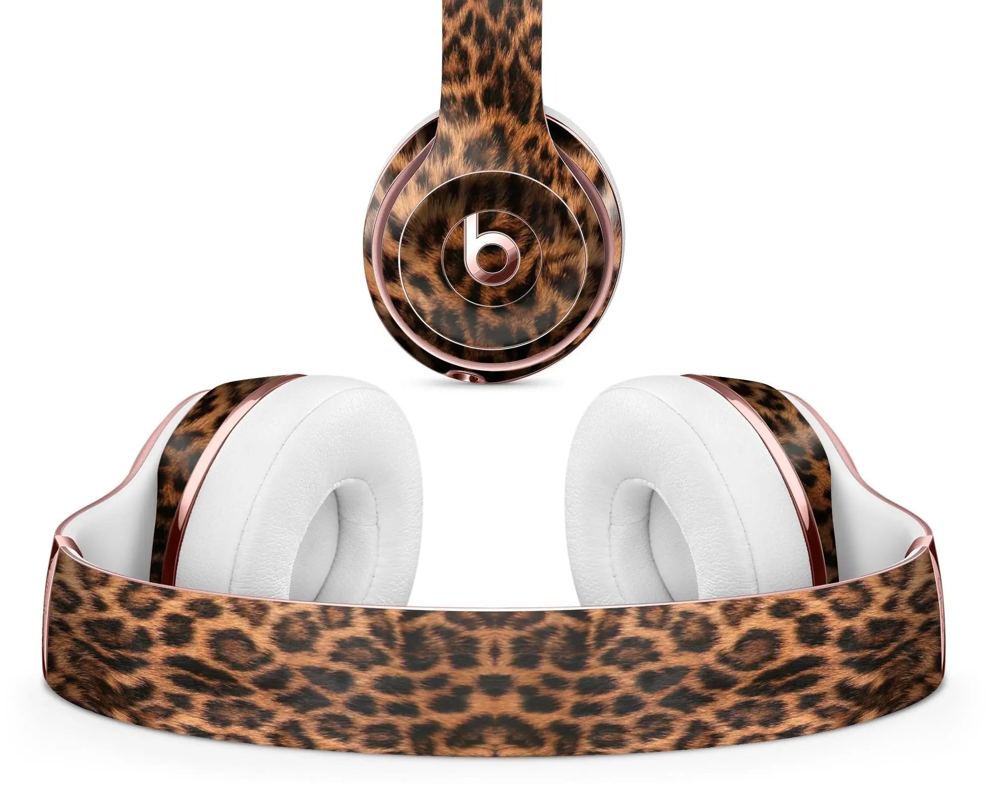 Mirrored Leopard Hide - Full Body Skin Decal Wrap Kit for Beats by Dre Blue Leto