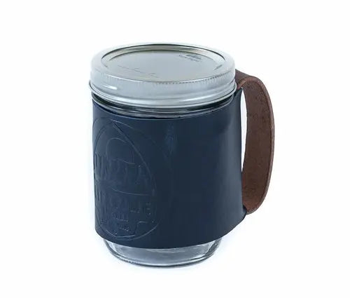 Leather Mason Jar Coozie Olive Iolaus