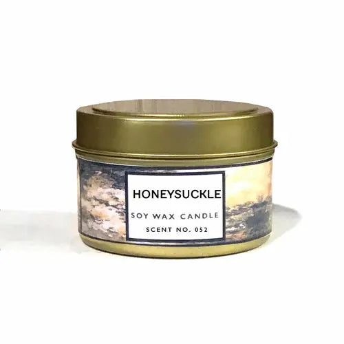 Honeysuckle Scented Soy Wax Candle Indigo Poseidon