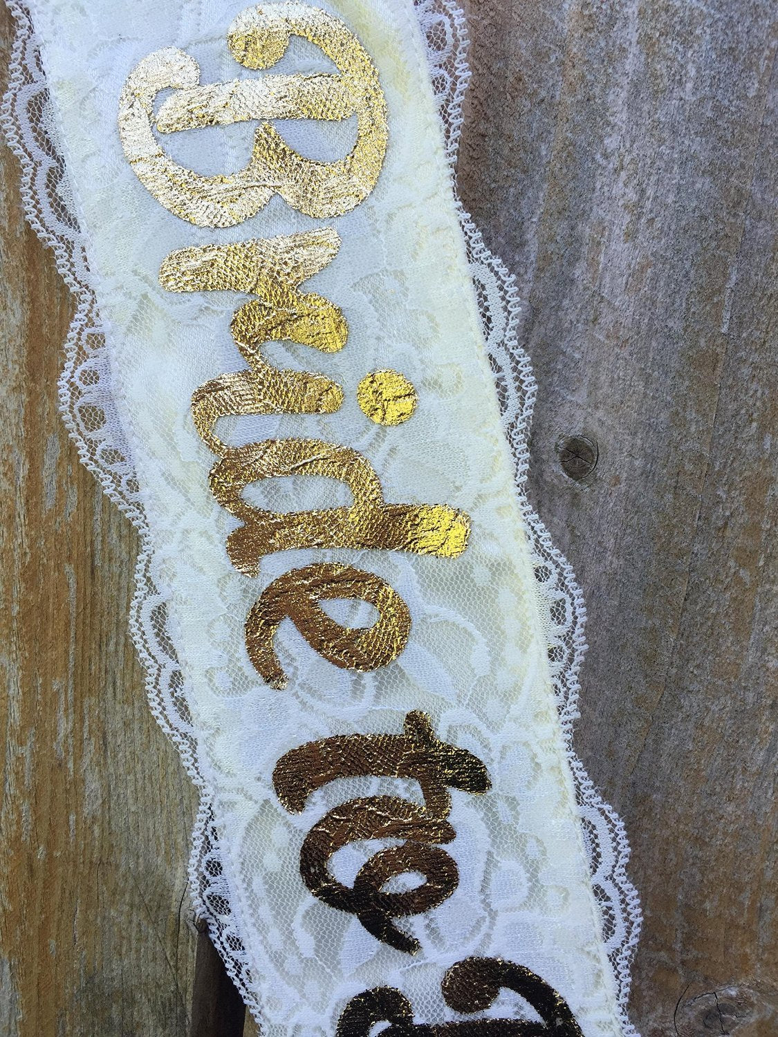 "Bride To Be" White Lace & Satin Bachelorette Fuchsia Hephaestus