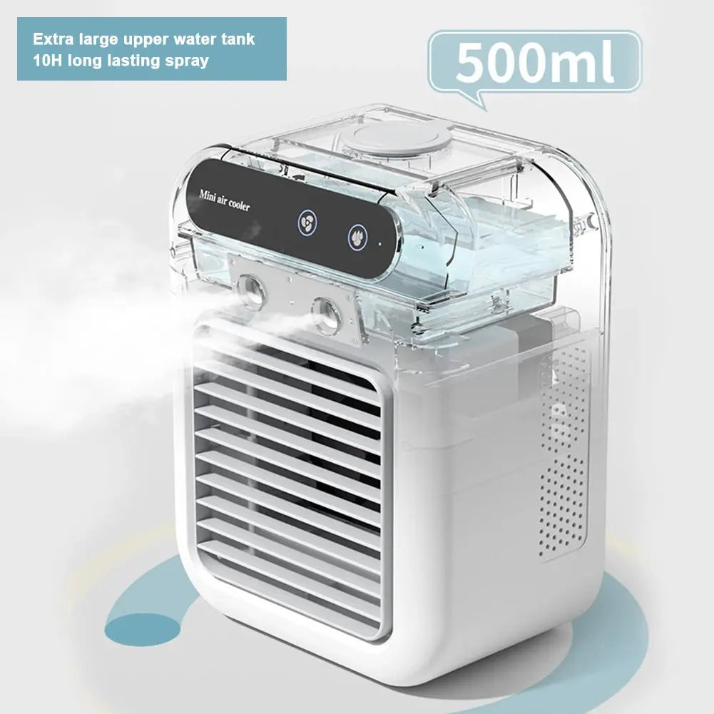 Portable Air Conditioner Fan 2 Speeds Air Cooling Fan with Humidifier Maroon Asteria