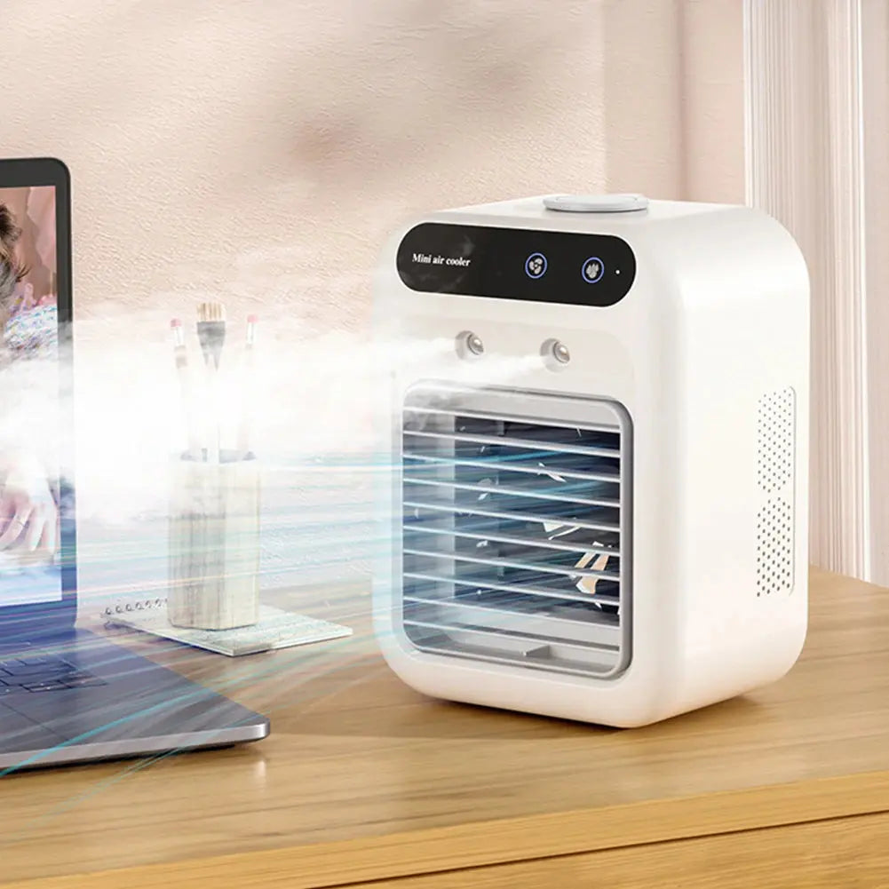 Portable Air Conditioner Fan 2 Speeds Air Cooling Fan with Humidifier Maroon Asteria