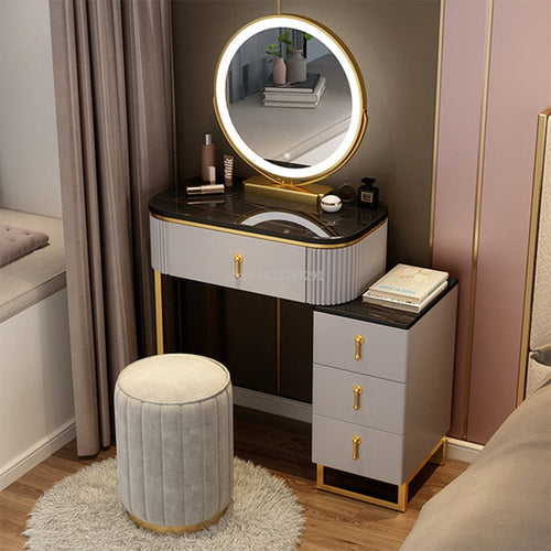 A Set Makeup Dressing Table with Mirror Slate Furniture Girl Bedroom Yellow Angel