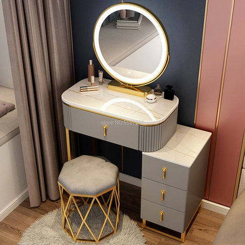 A Set Makeup Dressing Table with Mirror Slate Furniture Girl Bedroom Yellow Angel