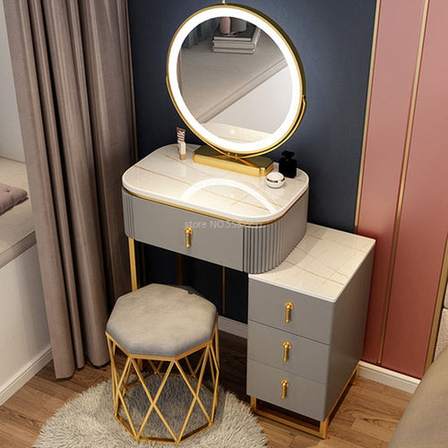 A Set Makeup Dressing Table with Mirror Slate Furniture Girl Bedroom Yellow Angel