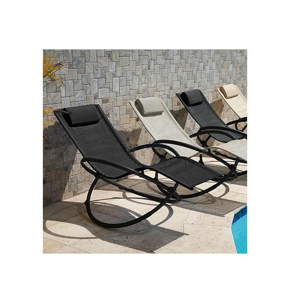 Zero Gravity Rocking Chair Portable Foldable Recliner Black Amethyst Hera