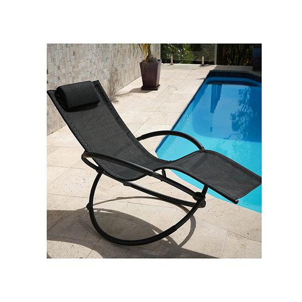Zero Gravity Rocking Chair Portable Foldable Recliner Black Amethyst Hera