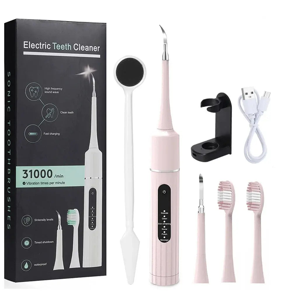 Sonic Electric Toothbrush - Dual Purpose Dental Cleaner, Home Portable Calculus Removal Care and Toothbrush Tool
