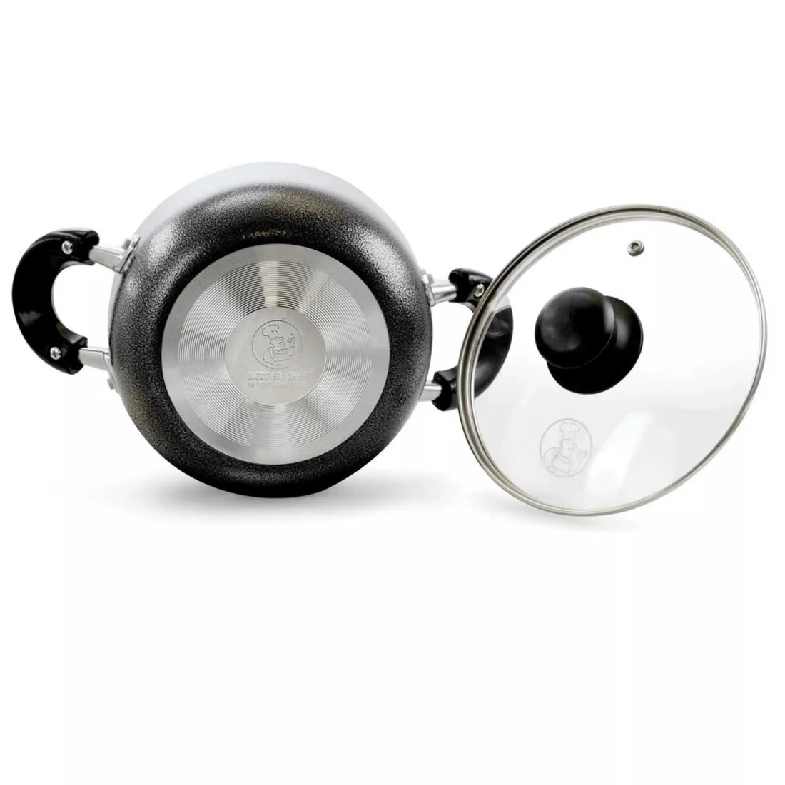 Better Chef 10Qt Heavy Gauge Aluminum Dutch Oven with Glass Lid Sky Iapetus