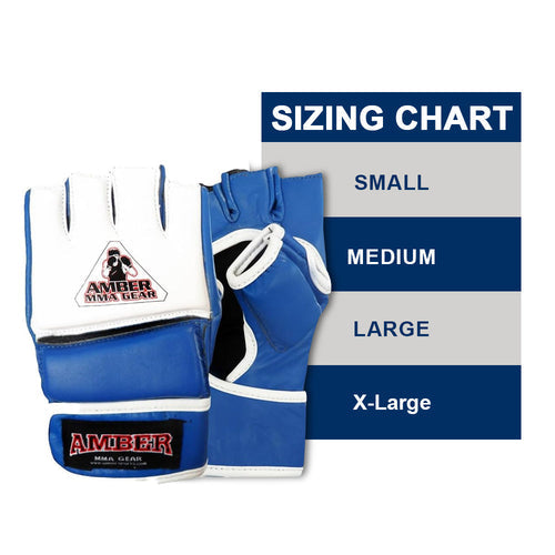 Amber Fight Gear Premium Leather MMA Amateur Competition Gloves: Lemon Odysseus