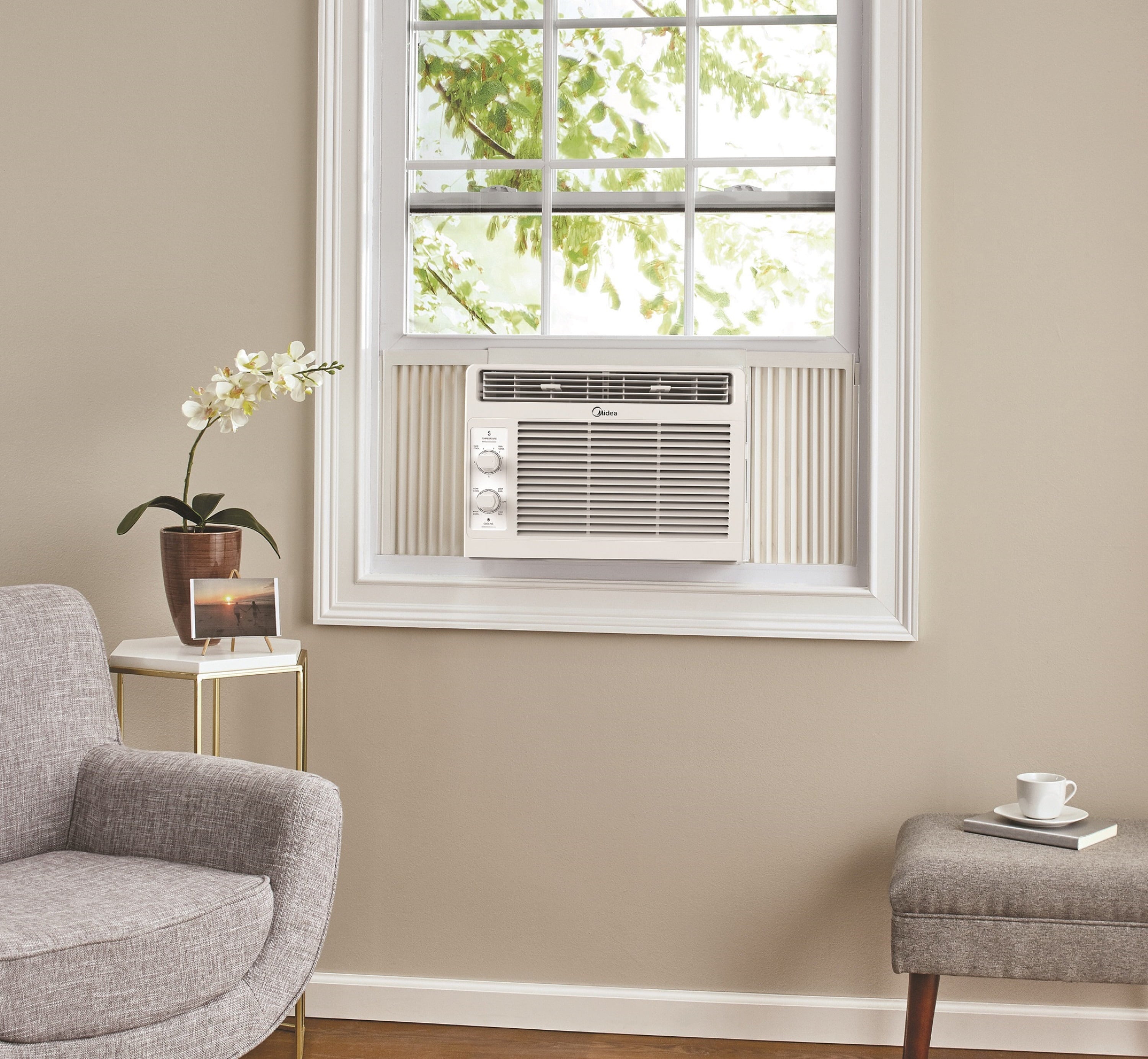 5,000 BTU Mechanical Window Air Conditioner for 150 Sq Ft, White, Model MAW05M1WWT, Brand New