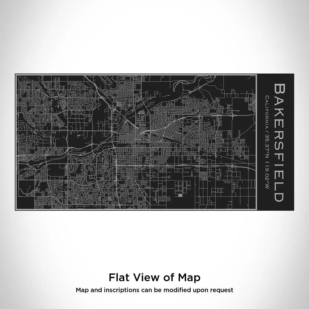 Bakersfield - California Map Insulated Bottle in Matte Black Cyan Castor