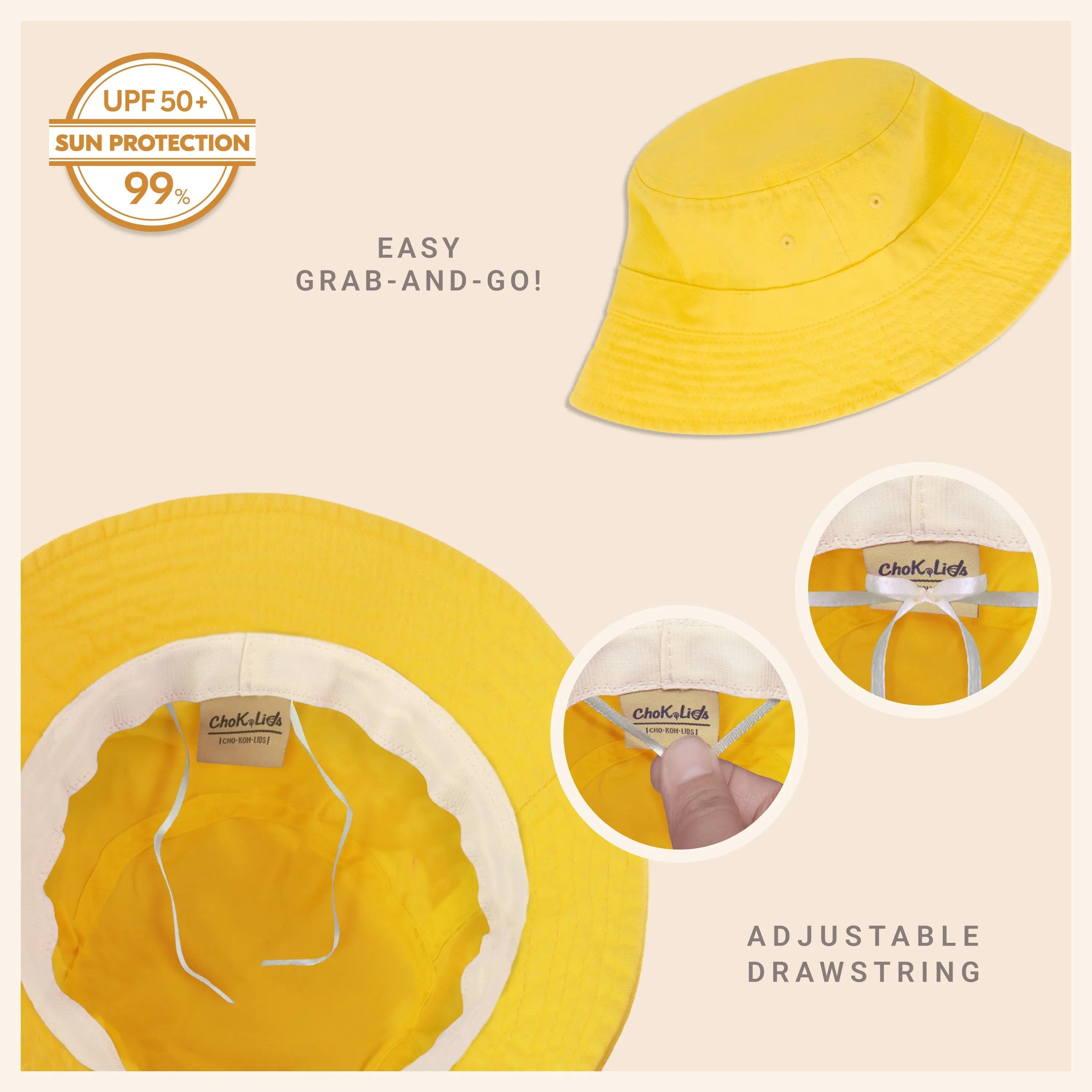 Classic Washed Cotton Bucket Hat Crimson Hector