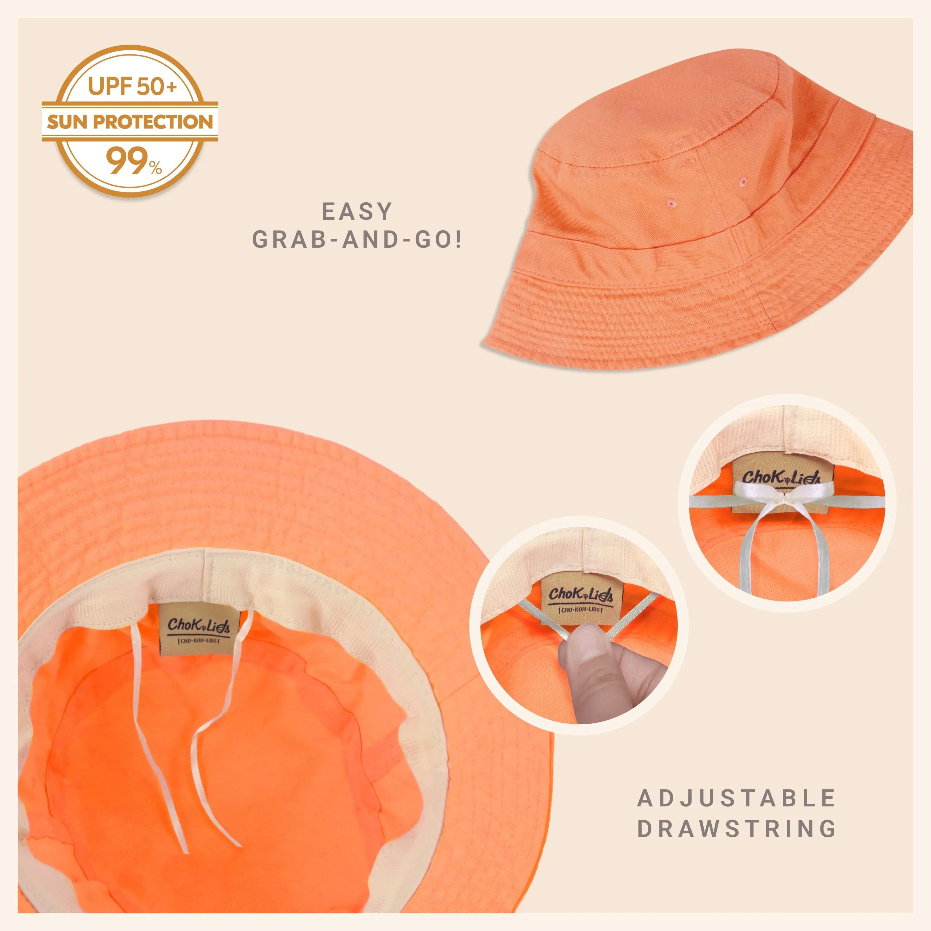 Classic Washed Cotton Bucket Hat Crimson Hector