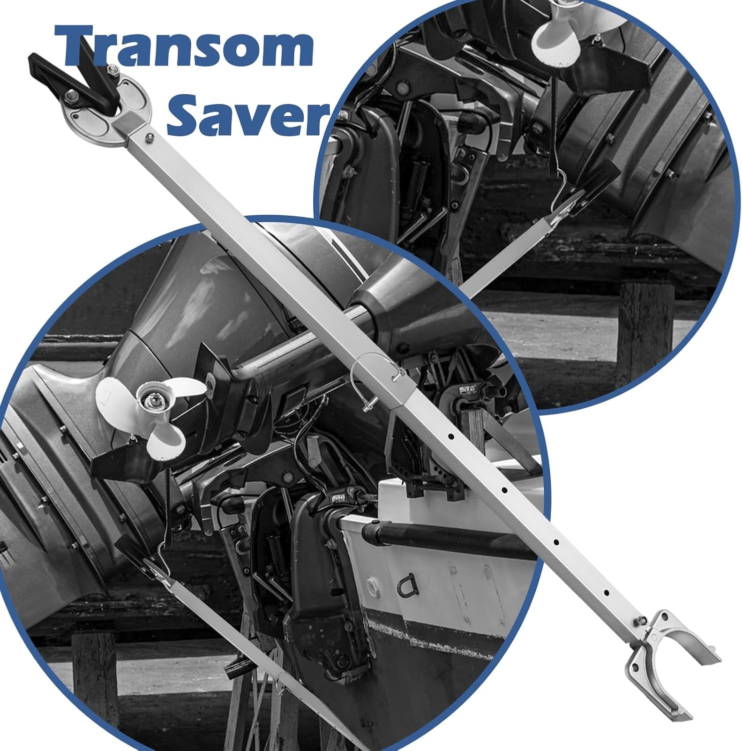 Adjustable Transom Saver, Heavy-Duty Transom Savers for Outboard Motor Securing Engines, Rollers and Trailer Mounts(24 to 36 Inch)