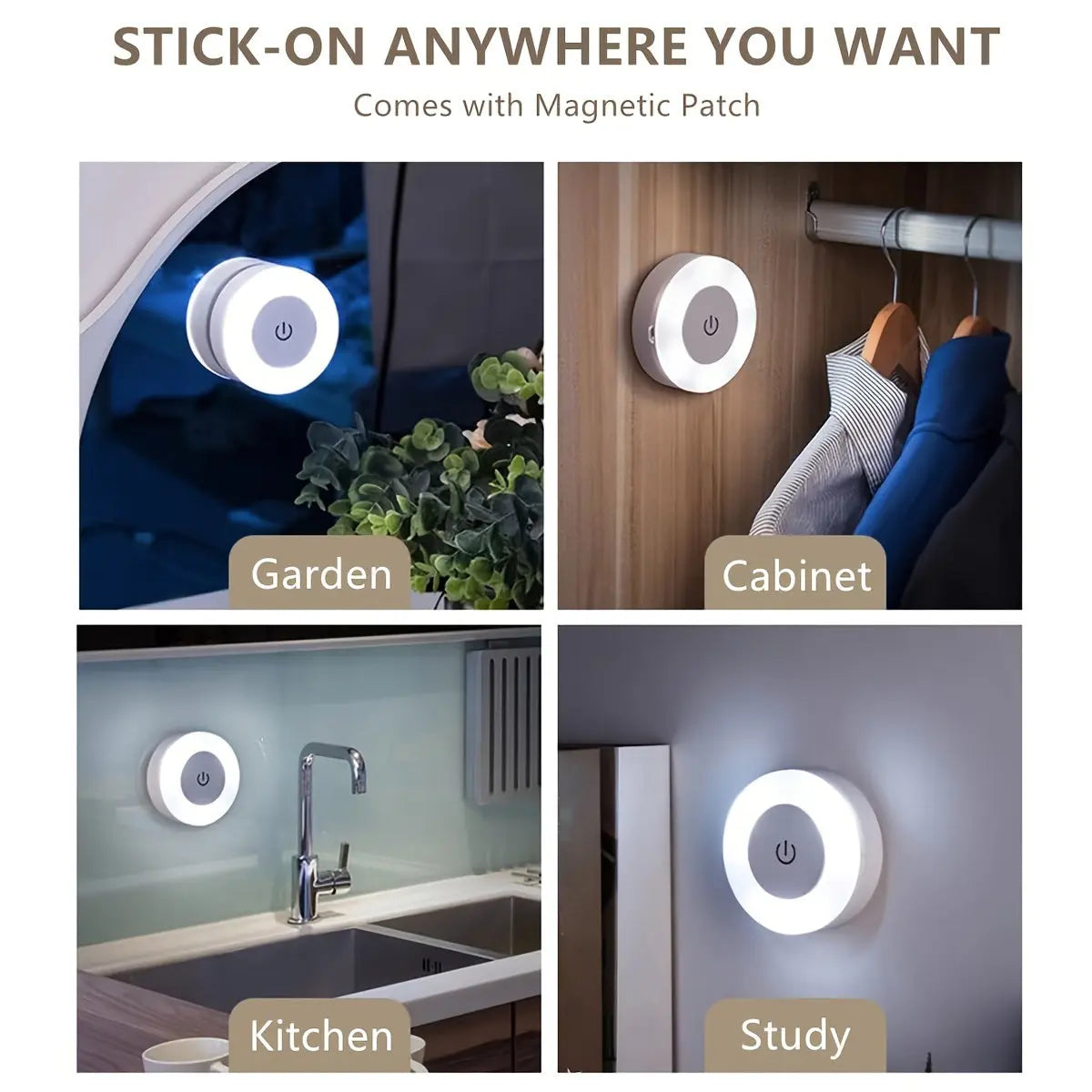 Versatile LED Touch Night Light for Home Decor Champagne Apollo