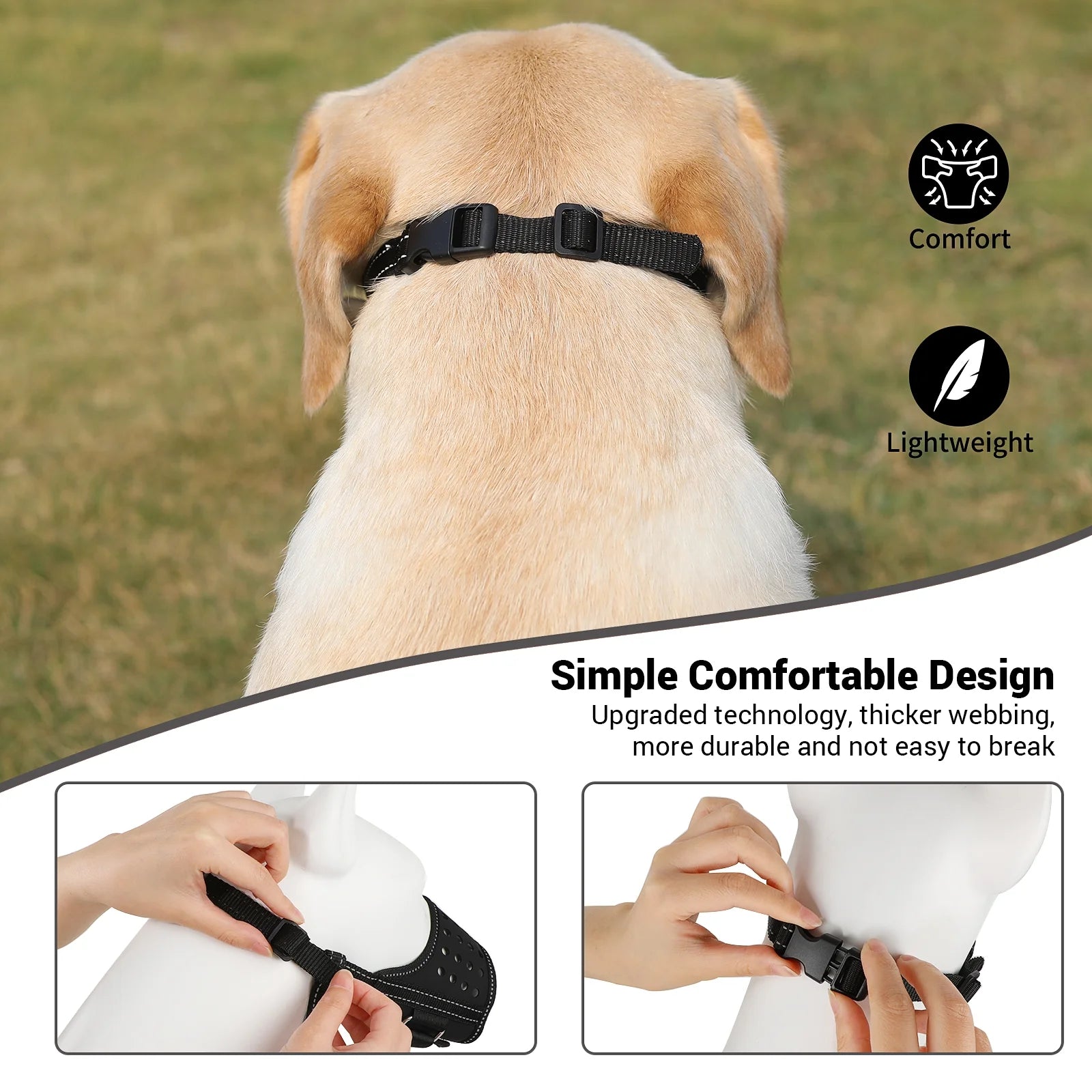 Dog Muzzle, Soft Leather Muzzle anti Biting Barking Chewing, Breathable Puppy No Bark Muzzle, Black