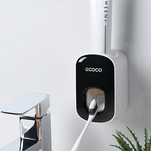 Wall Mounted Automatic Toothpaste Holder For Bathroom Maroon Asteria