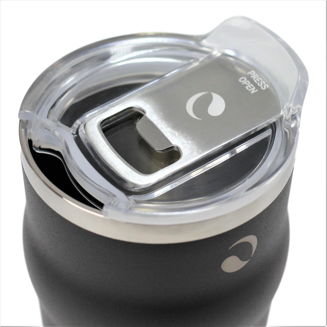 DRINCO 20oz Insulated Tumbler Beer Mug-Bottle Opener THOR-(Jet Black) Orchid Lavender