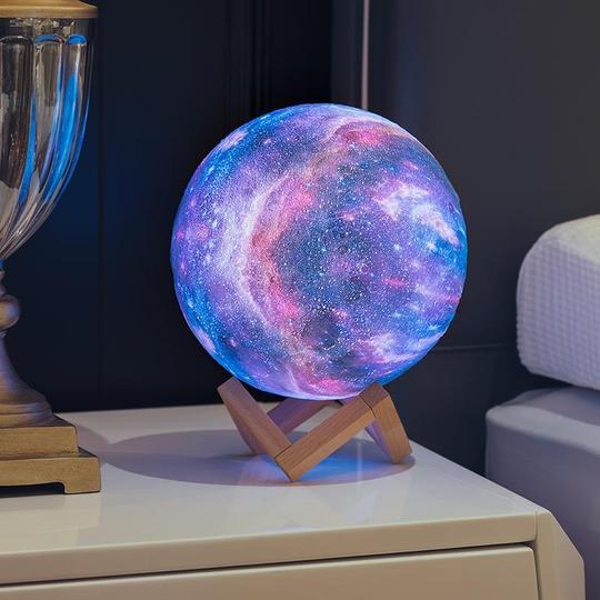 3D Printing Moon Lamp Galaxy Moon Light with Remote Control Teal Simba
