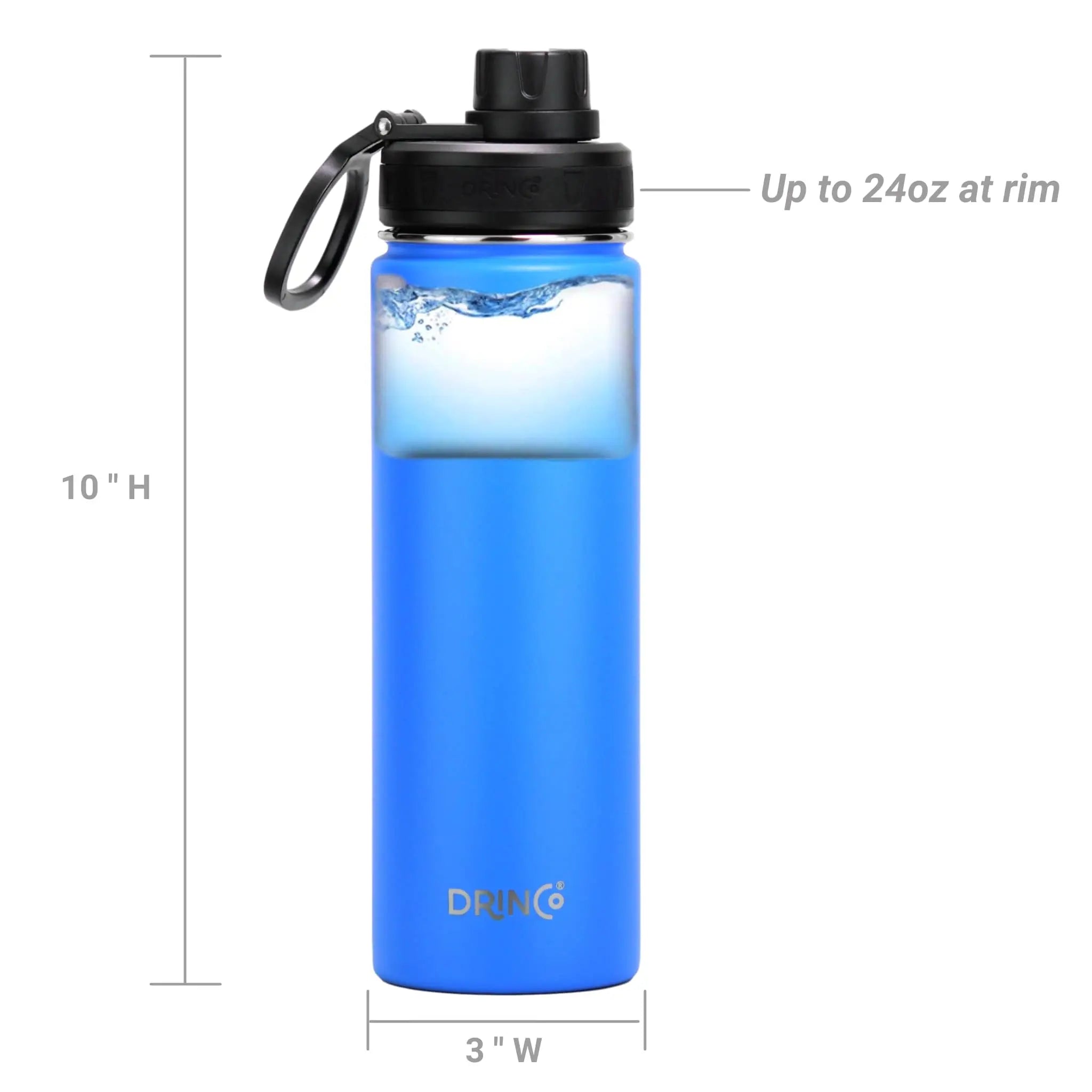 DRINCO® 22oz Stainless Steel Sport Water Bottle - Royal Blue Orchid Lavender
